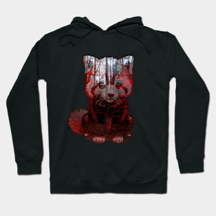 Red panda red forest Hoodie